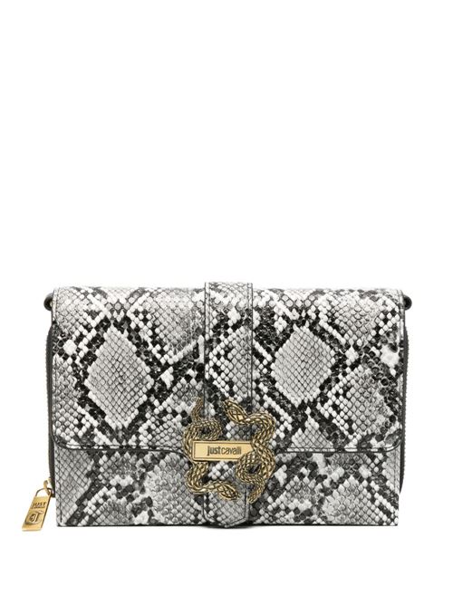 Borsa donna Just Cavalli bianco e nero con logo snakes JUST CAVALLI | 80RA5PL6ZSD84L02